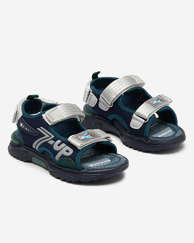 Doniso navy and green children's sandals - Shoes