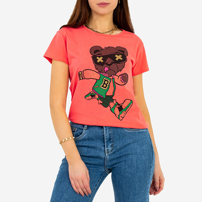 Naiste koralliprintidega T-särk - Riietus