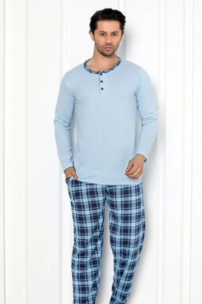 Royalfashion Meeste Puuvillane Ruuduline Pijama