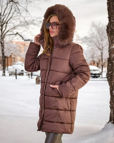 Royalfashion Naiste tikitud talvejope