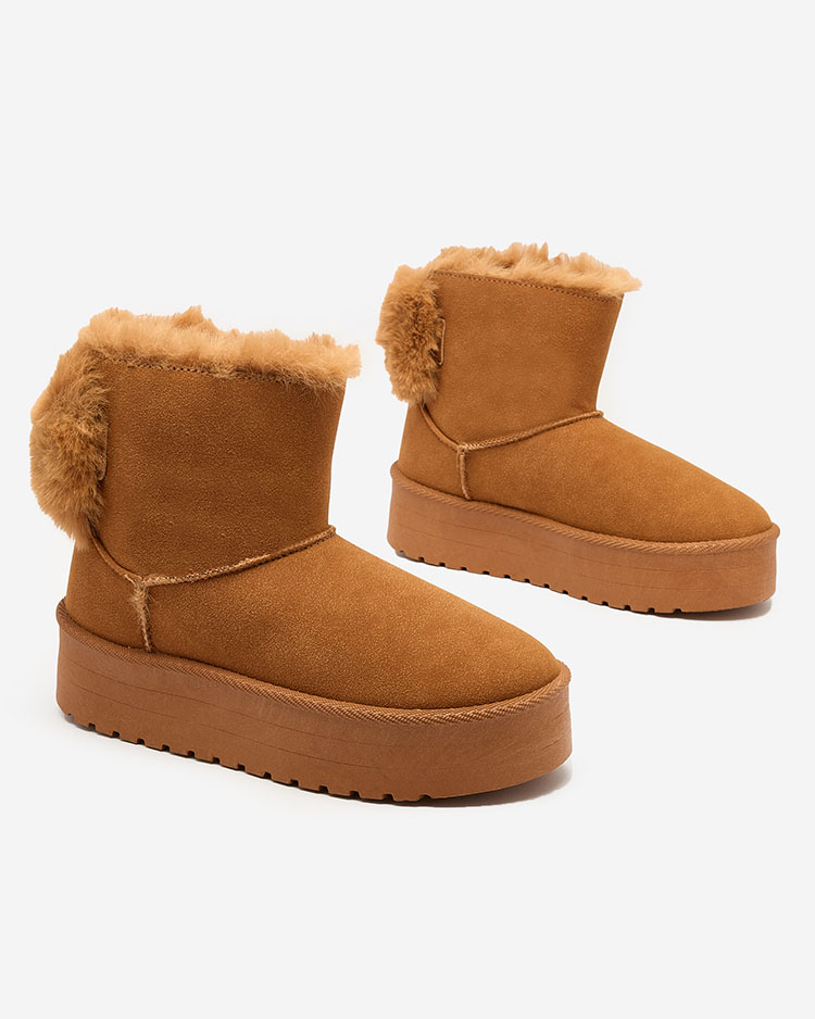 Royalfashion Boots a'la snow boots for women in camel color Goroggo