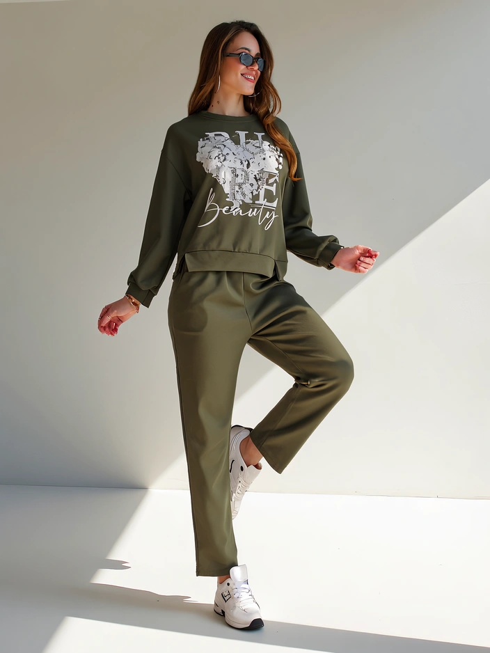 Royalfashion Naiste viskoosikomplekt printimisega