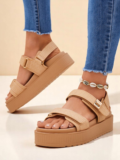 Royalfashion beežid platvormiga naiste sandaalid Lavinia – mugav suvi