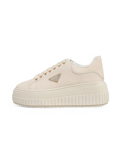 Royalfashion Women's platform sports sneakers with Alcape print