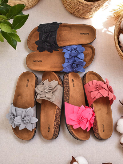 Royalfashion Women's sandals with flowers Foules