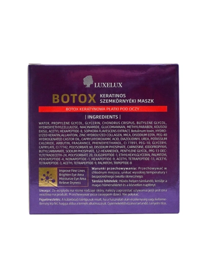 Luxelux Botox kortsudevastased silmamaskid, silmaplaastrid 60 tk