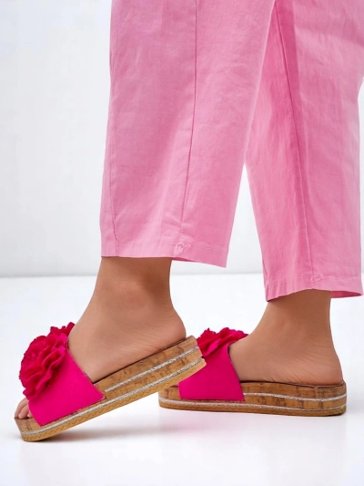 Royalfashion Women's sliders with flowers Focce