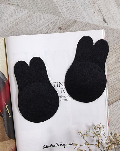 Women's Black Self-supporting Covers - Underwear