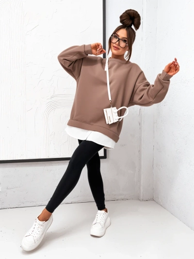 Royalfashion Cotton naiste sviiter, millel on eemaldatav alumine osa