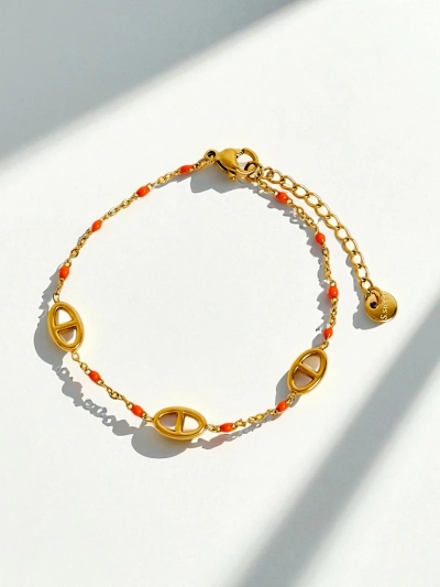 Aurelia Perseus - elegant gold-plated bracelet with a geometric motif