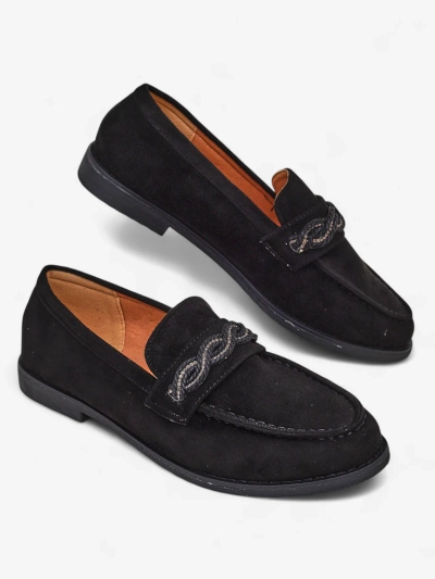 Royalfashion Elegant women’s moccasins with a woven decoration Zanetes
