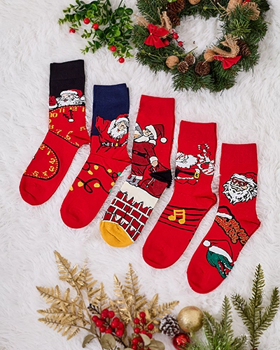 Royalfashion Длинные мужские праздничные носки 5 шт./упаковка