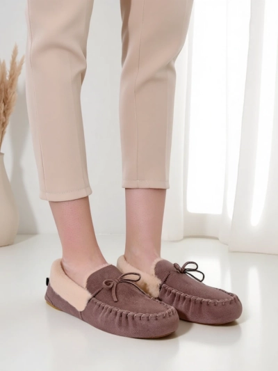 Royalfashion Women's moccasins with fur Ahtikes
