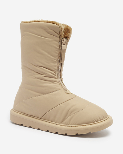 OUTLET Light brown women's boots a'la snow boots Tirigga- Footwear