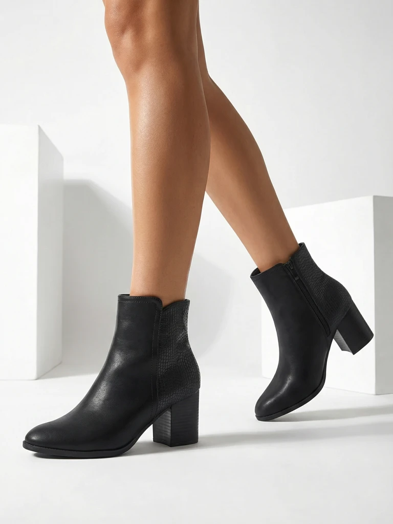 Royalfashion Women's ankle boots on a post Abinom