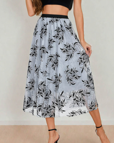 Royalfashion Women's double-layered midi skirt