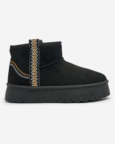 Royalfashion Women's short boots a'la snow boots with ornament Erititta