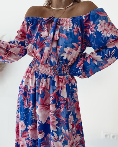 Royalfashion Naiste midi-kleit originaalmustriga