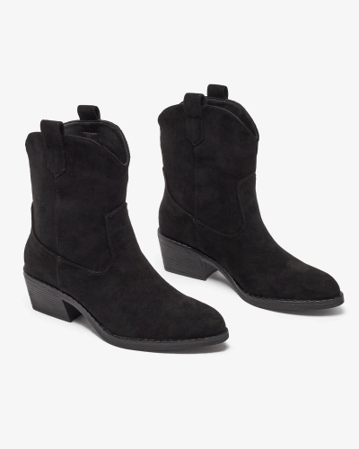 Royalfashion Black women's insulated cowboy boots Bronco