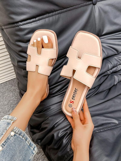 Royalfashion Женские слайдеры на плоской подошве Eval