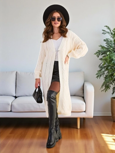 Royalfashion Knitted kvinnors poncho tröja