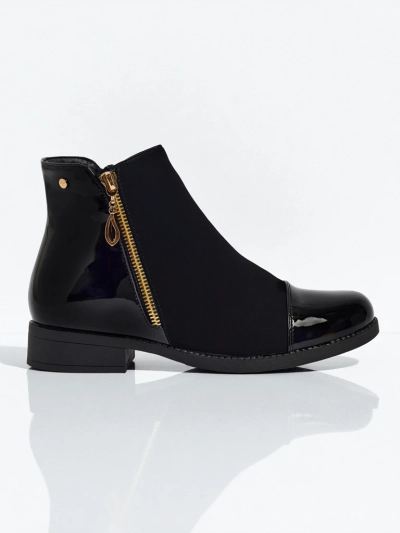 Luna Black Elegant Ankle Boots for Autumn