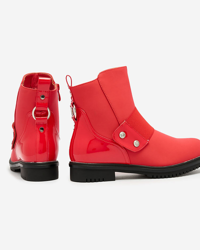 Royalfashion Red matte women's boots Setipfa