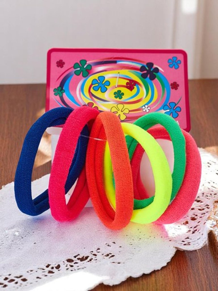 Royalfashion 6 värvilise Colora juuksekummi komplekt