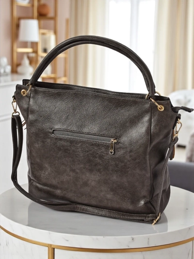 Artemida Vera women's leather bag – gray elegance and functionality