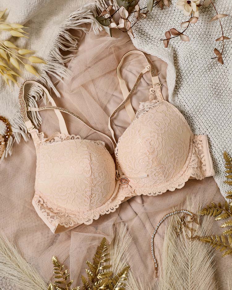 Royalfashion Женский бюстгальтер, украшенный кружевом