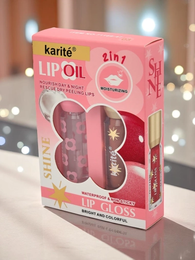 Блеск с блестками и бесцветный блеск 2в1 Soft Blush