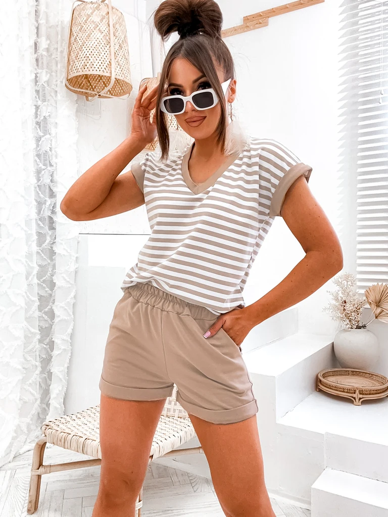 Royalfashion Cotton women's striped set