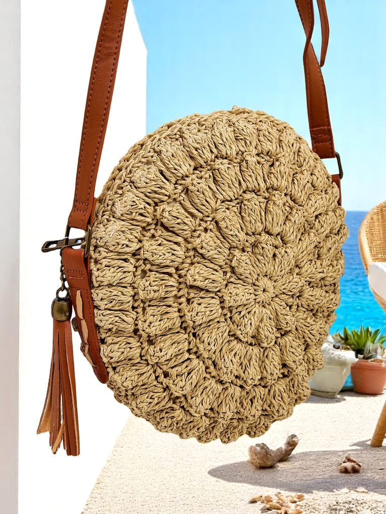 Royalfashion Маленькая соломенная женская сумка Solea Mini