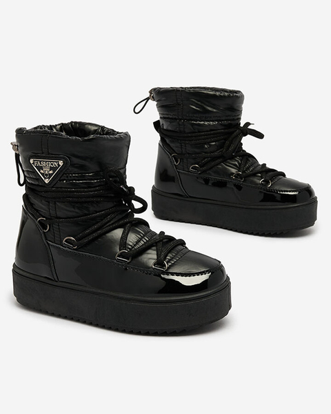 Royalfashion Детские сапоги-скороходы a'la snow boots черного цвета Asifa