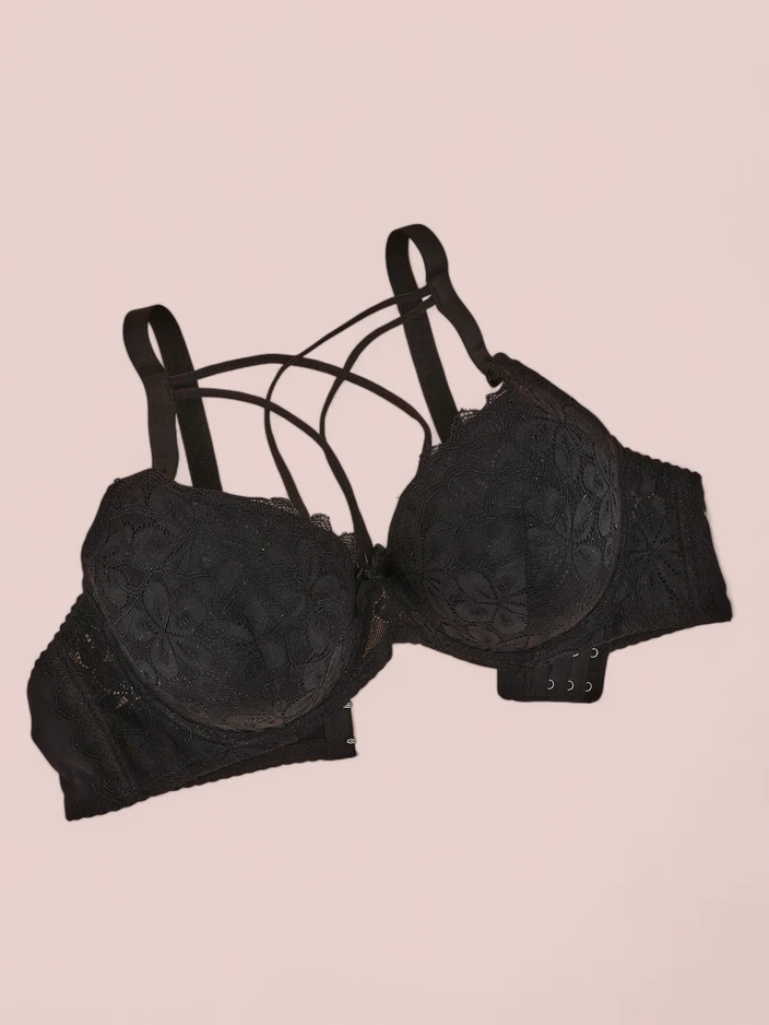 Royalfashion Women's padded bra with lace