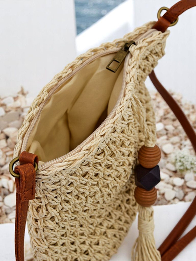 Royalfashion Small Straw Women's Handbag Boho Charm