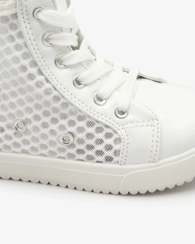 White girls' high-top sneakers Borris- Footwear