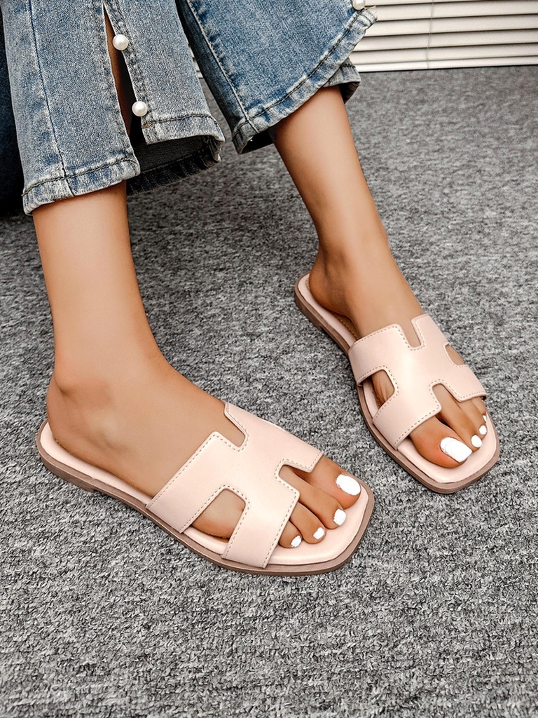 Royalfashion Женские слайдеры на плоской подошве Eval