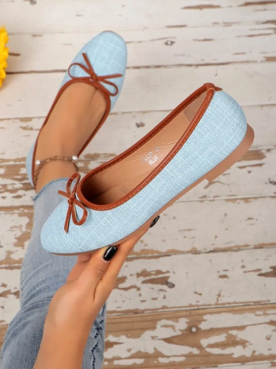 Royalfashion Women's ballet flats with glitter and a bow Aramie