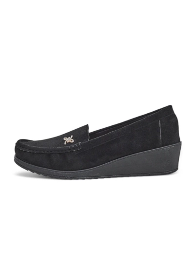 Royalfashion Women's moccasins on a low wedge Lomman