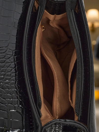 Patent Faux Leather Small Women's Handbag Lunaya