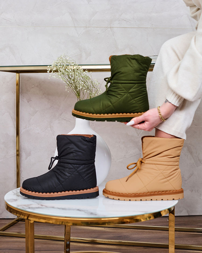 Royalfashion Women's slip-on snow boots in green Nevonsis