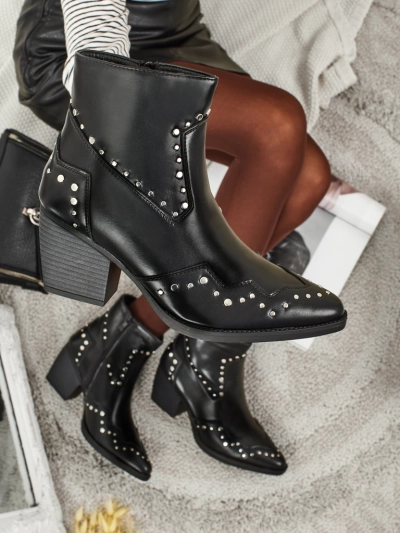 Women's Heeled Cowboy Boots with Glaciere Studs