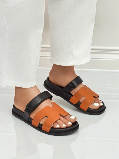 Royalfashion Women's eco-leather slip-on sandals FlexiComfi