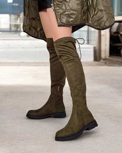 Royalfashion Women's slip-on knee-high boots Robus