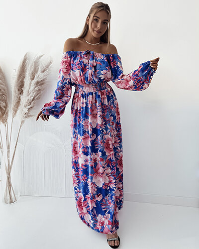 Royalfashion Naiste midi-kleit originaalmustriga