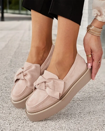 Royalfashion Women's half shoes with bow Eriz