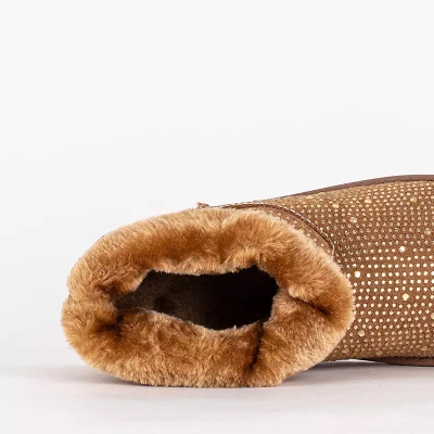 OUTLET Naiste lumesaapad kaameli tsirkoonidega Rudis - Jalatsid