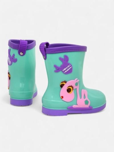 Royalfashion Laste kummisaapad Funny Time plaasteritega