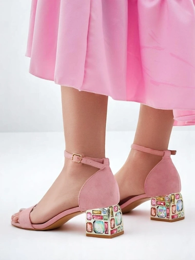 Royalfashion Women's sandals with decorative heel Ballou